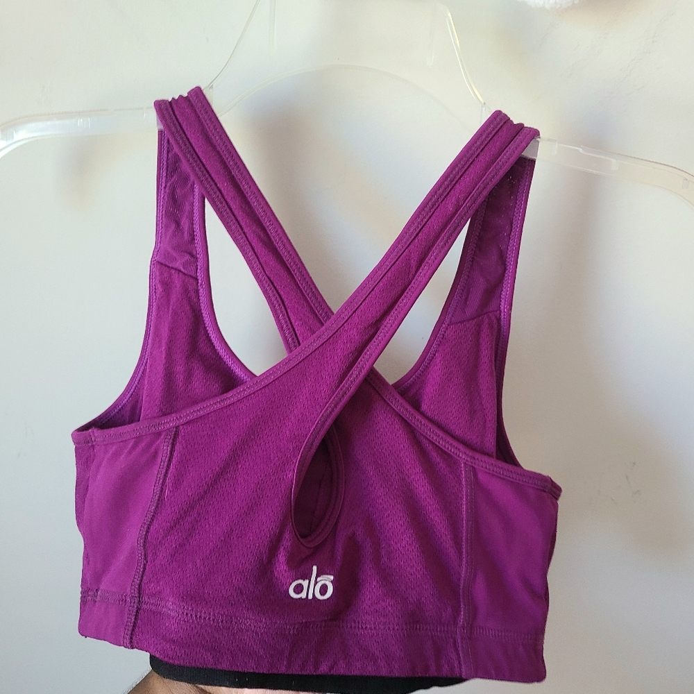 Alo Yoga Purple Sports Bra Size XS - Picture 5 of 8